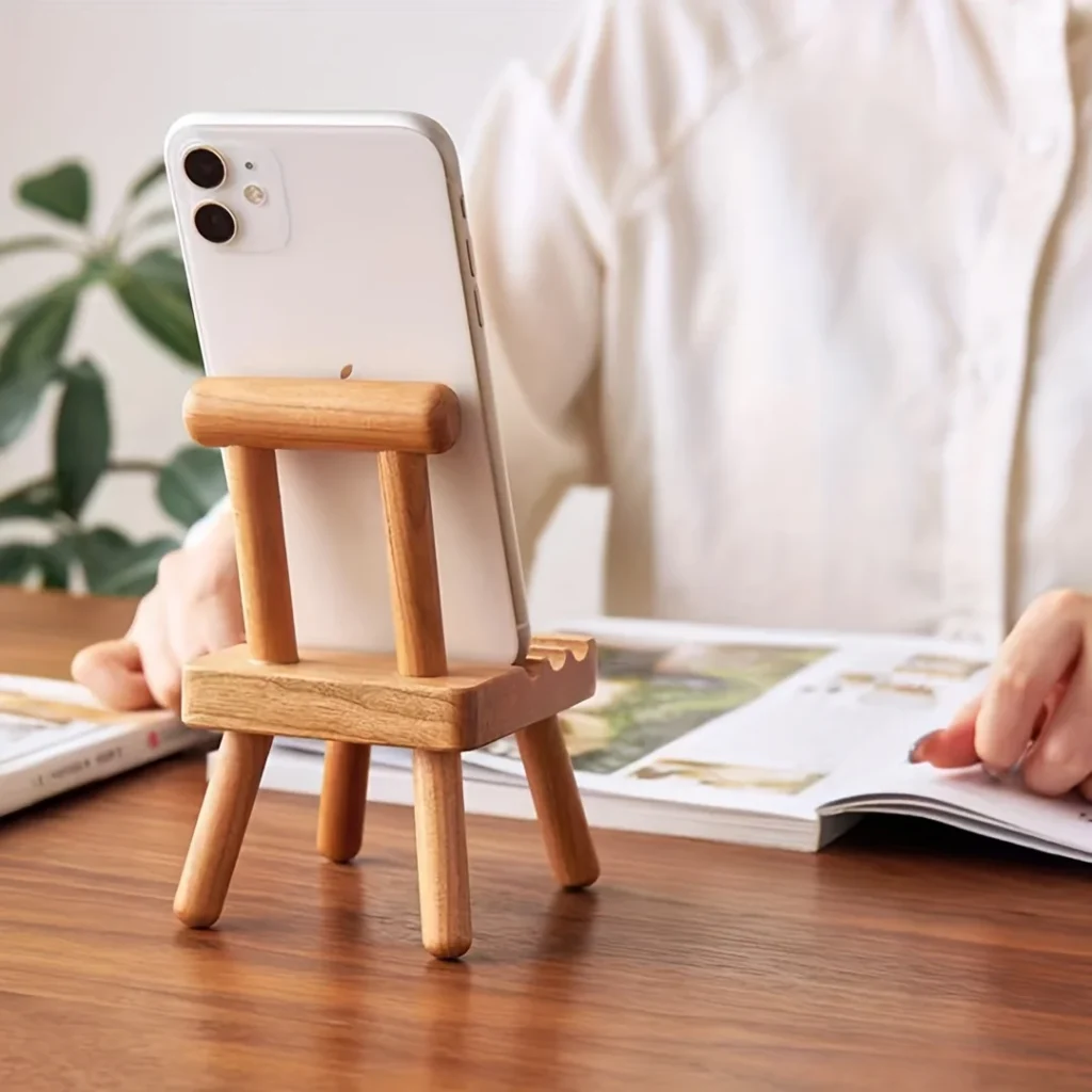 Wooden Chair Shape Desktop Phone