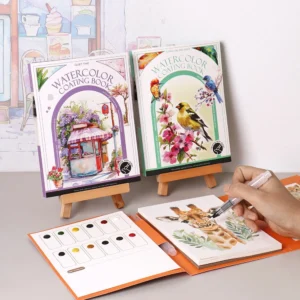 Watercolor Painting Set with Tri-Fold Book