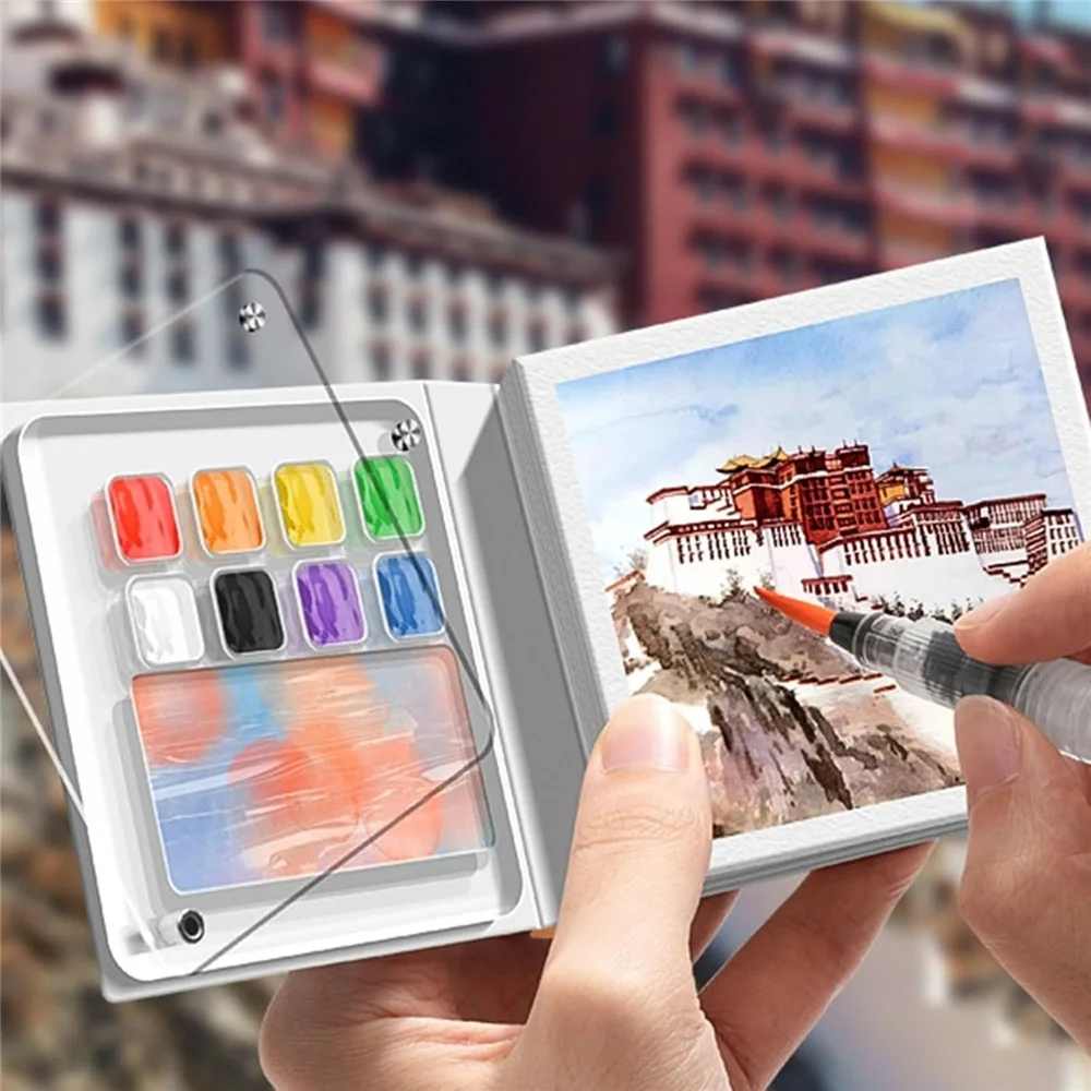 Mini Watercolor Sketchbook with Paint Tray