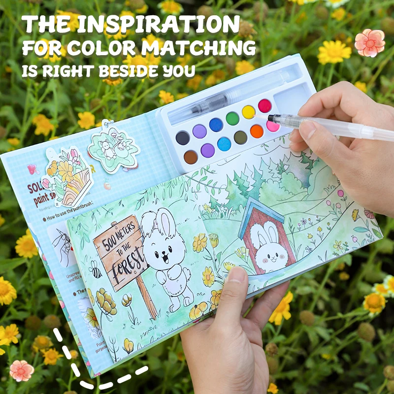 Children's Watercolor Coloring set