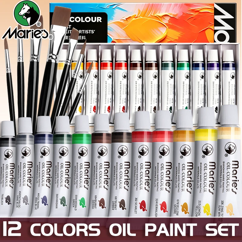 Oil Paint Kit,12 Colors