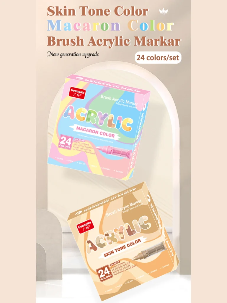 Soft Brush Acrylic Marker Pen Set