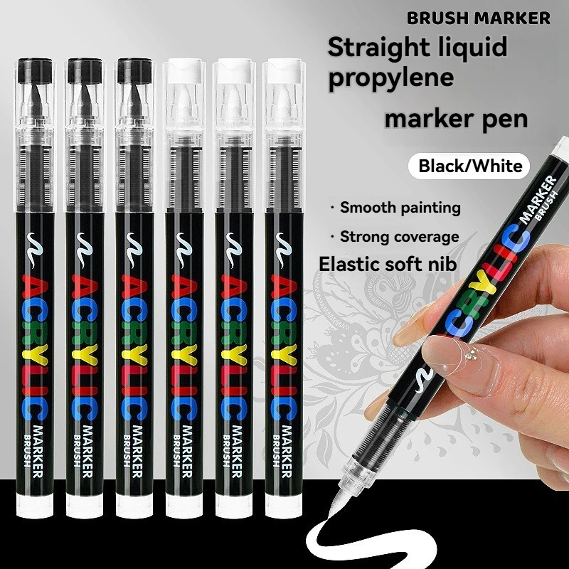 Acrylic Paint Pen set Black and White